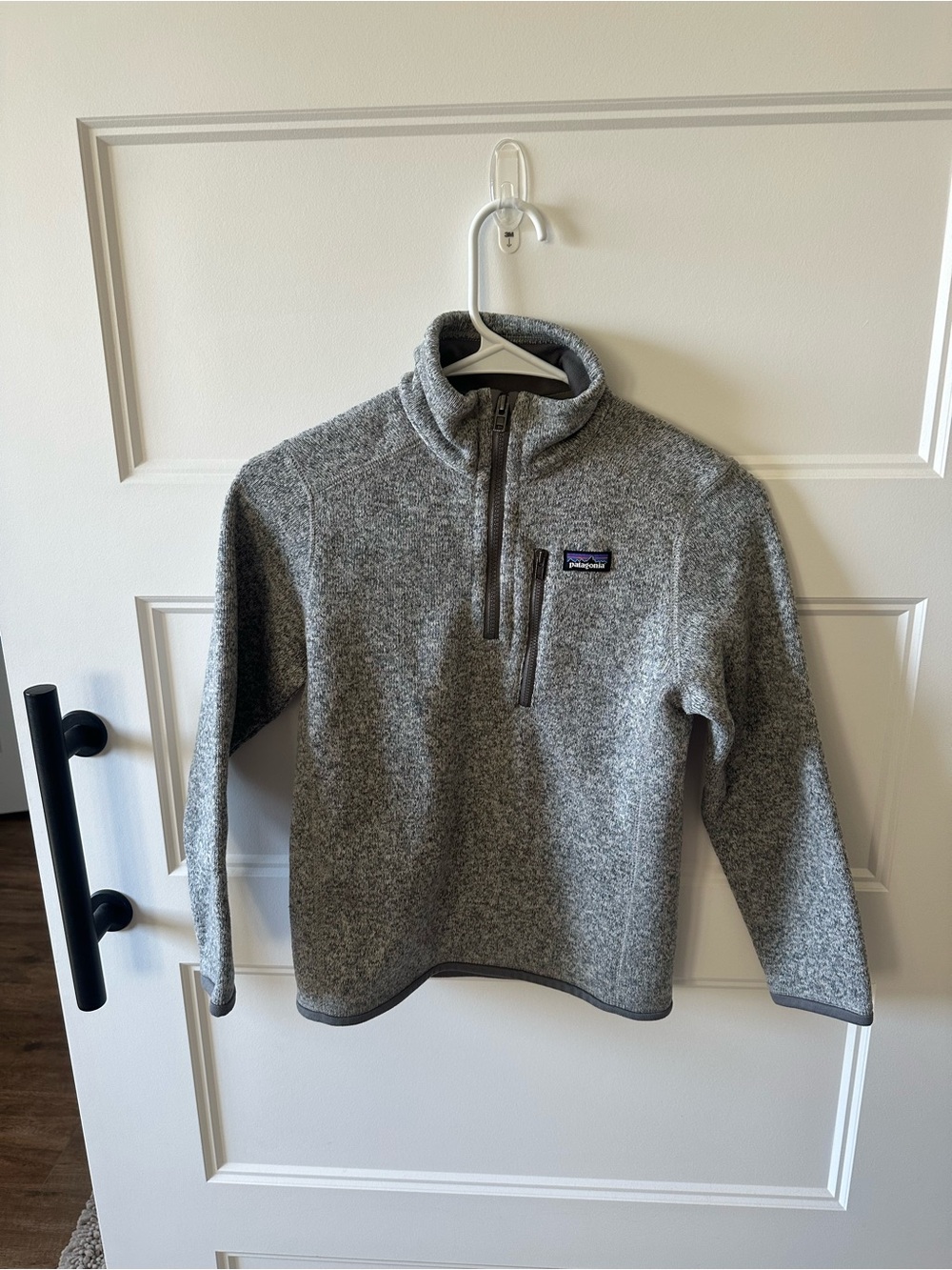 Patagonia Kids Gray Quarter-Zip Fleece Pullover